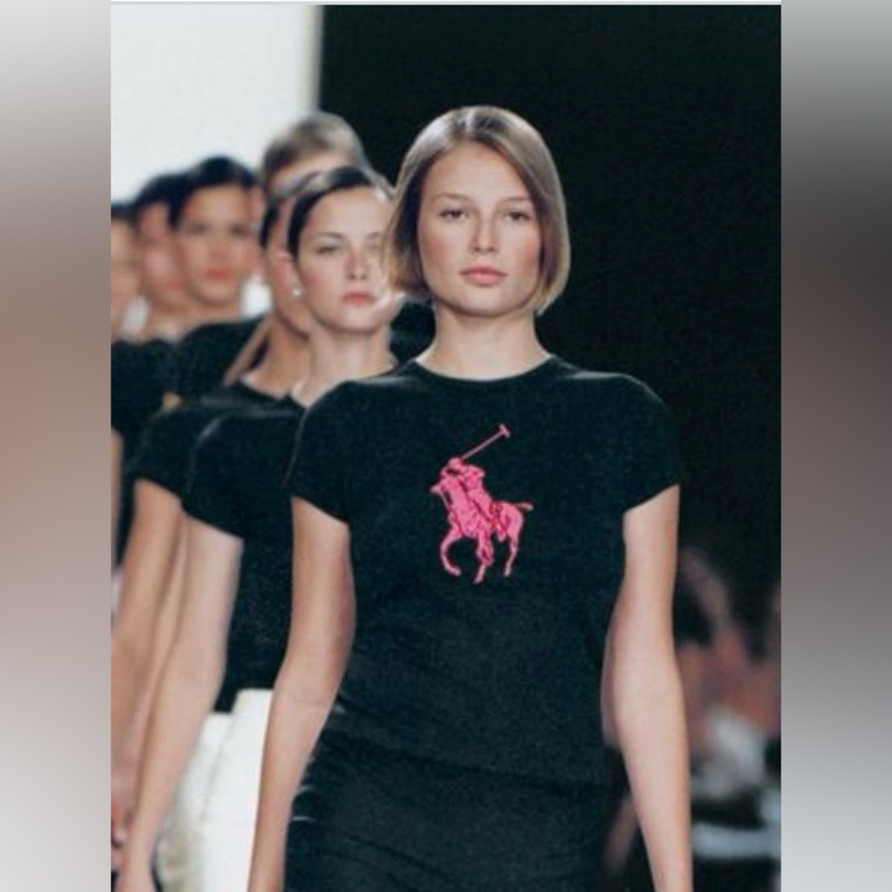 RARE 2000’s Large Pink Pony Pink & Black T shirt - original